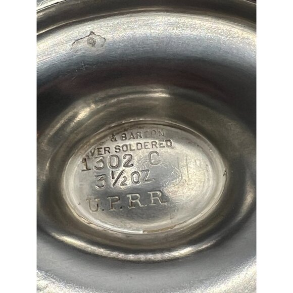 Union Pacific RR Dining Car Silver Soldered Gravy Boat Overland Train 1302C UP - Picture 4 of 14